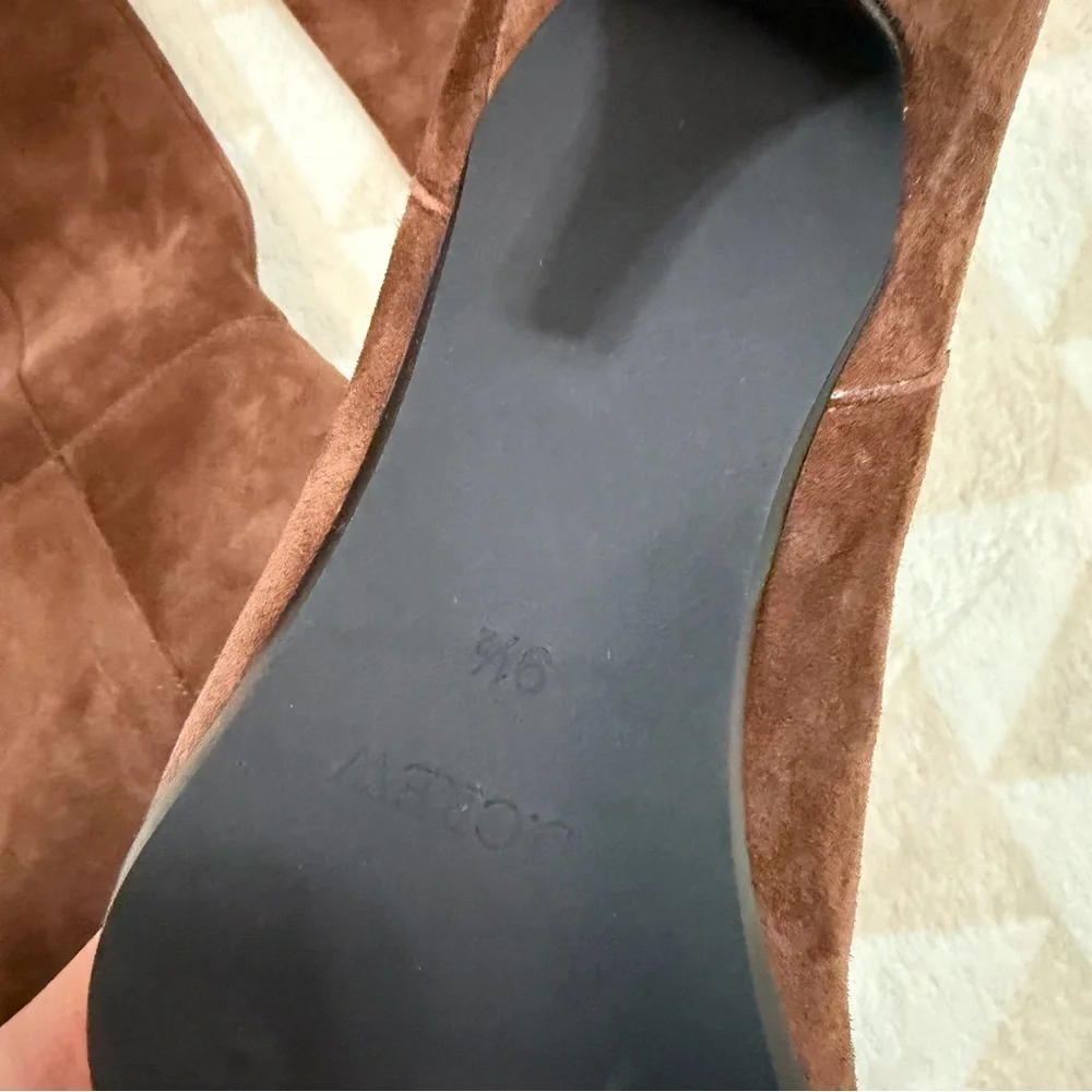 Nwob J crew perfect chocolate Stevie knee-high boots in suede